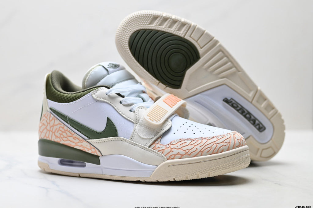 Jordan Legacy 312 Low White Sand Olive Green Sneakers