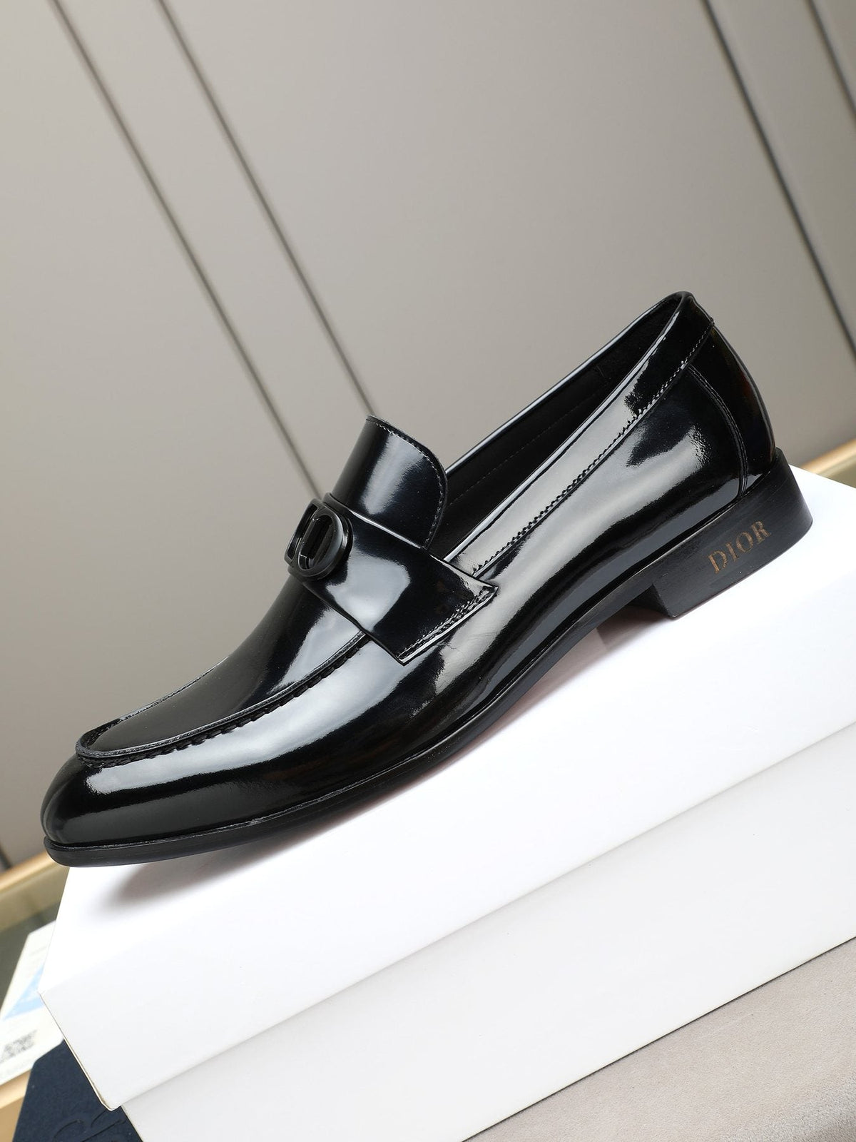 Dior Black Patent Leather Loafers