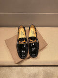 Hermès Black Glossy Hardware Loafers