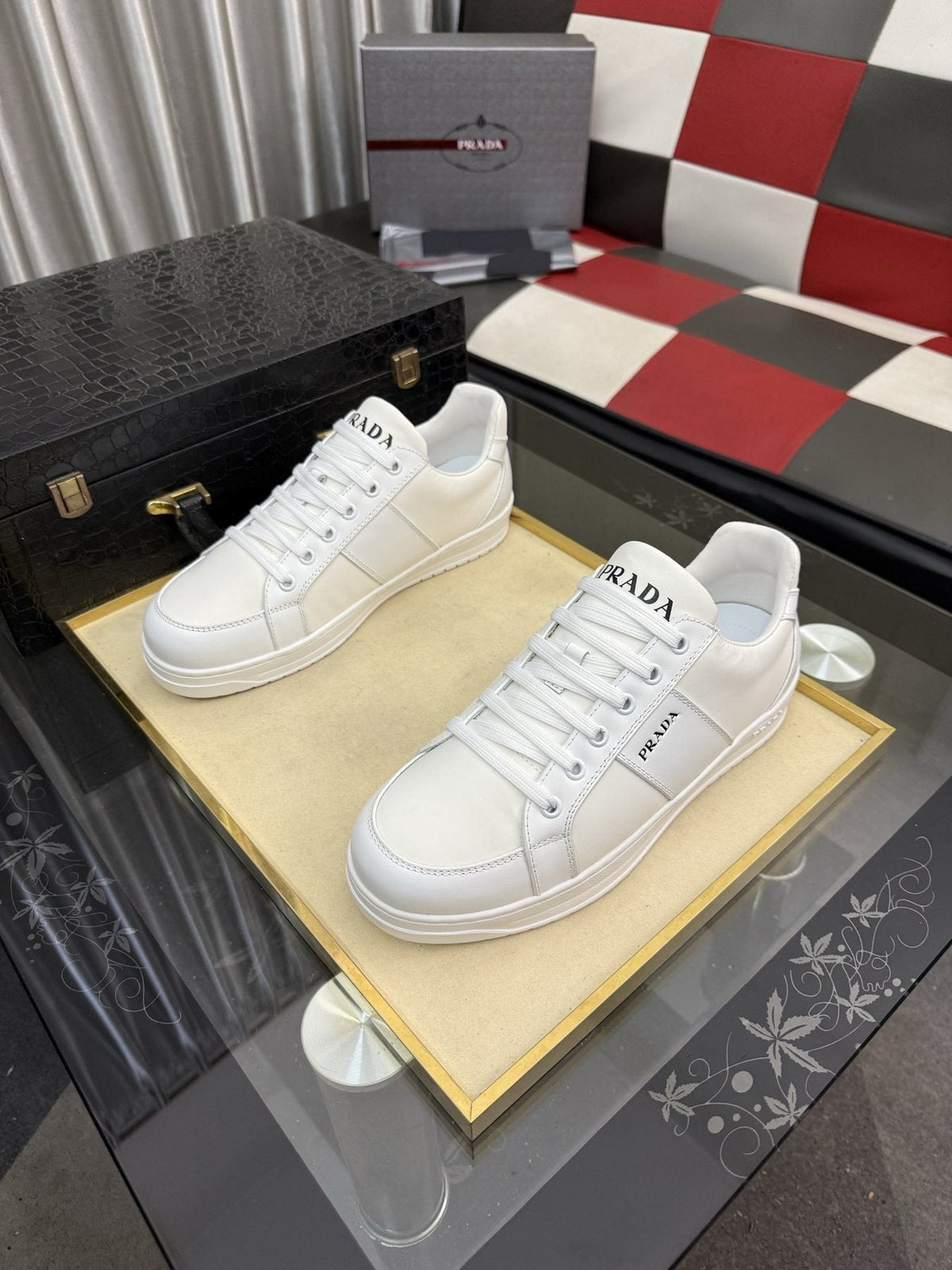 Prada Low-Top Lace-Up Sneakers