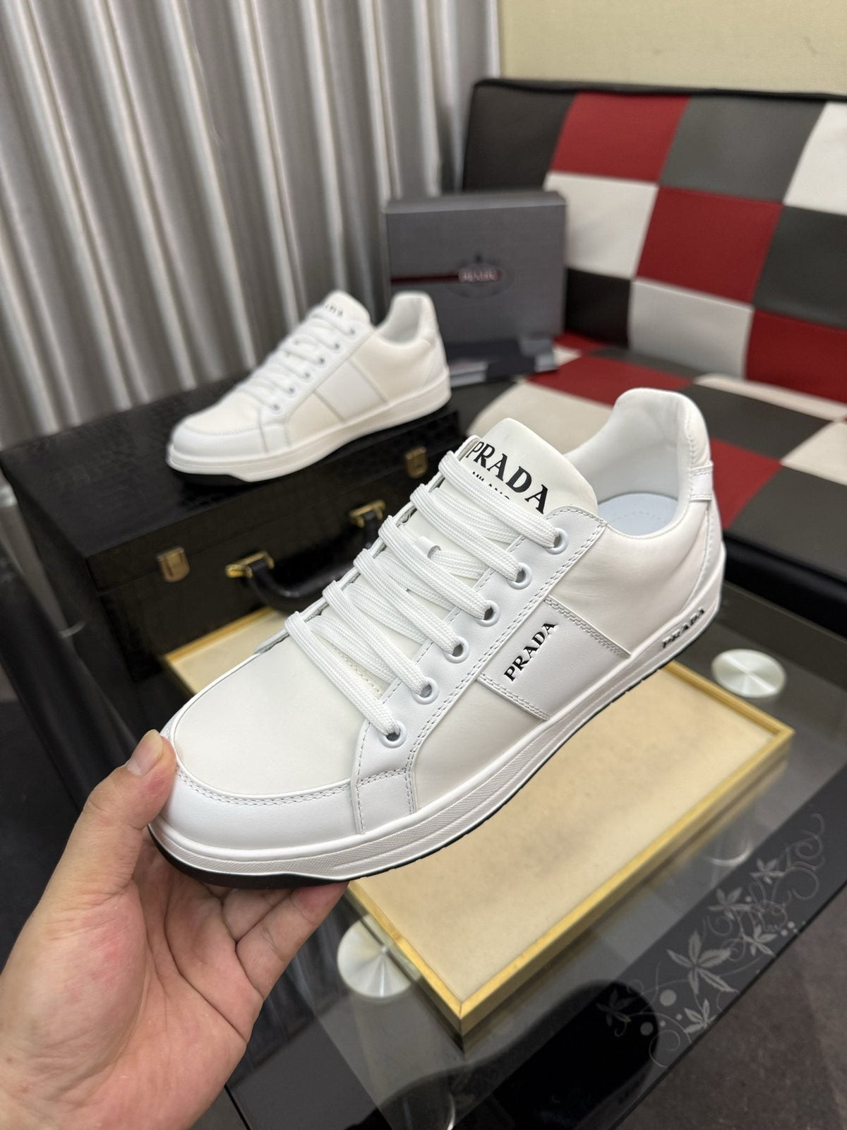 Prada Low-Top Lace-Up Sneakers