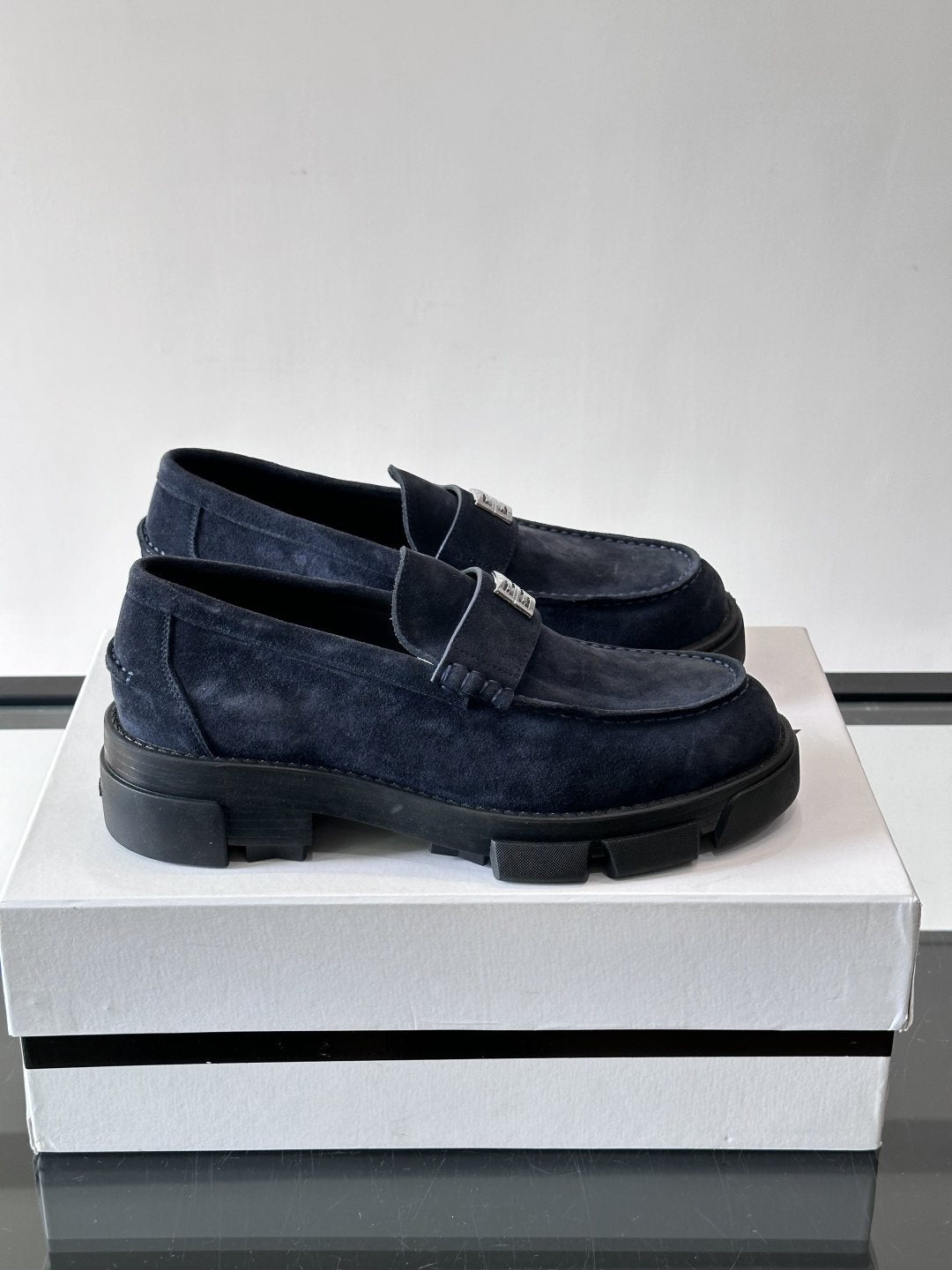 Givenchy Men's Suede Lug-Sole Loafers