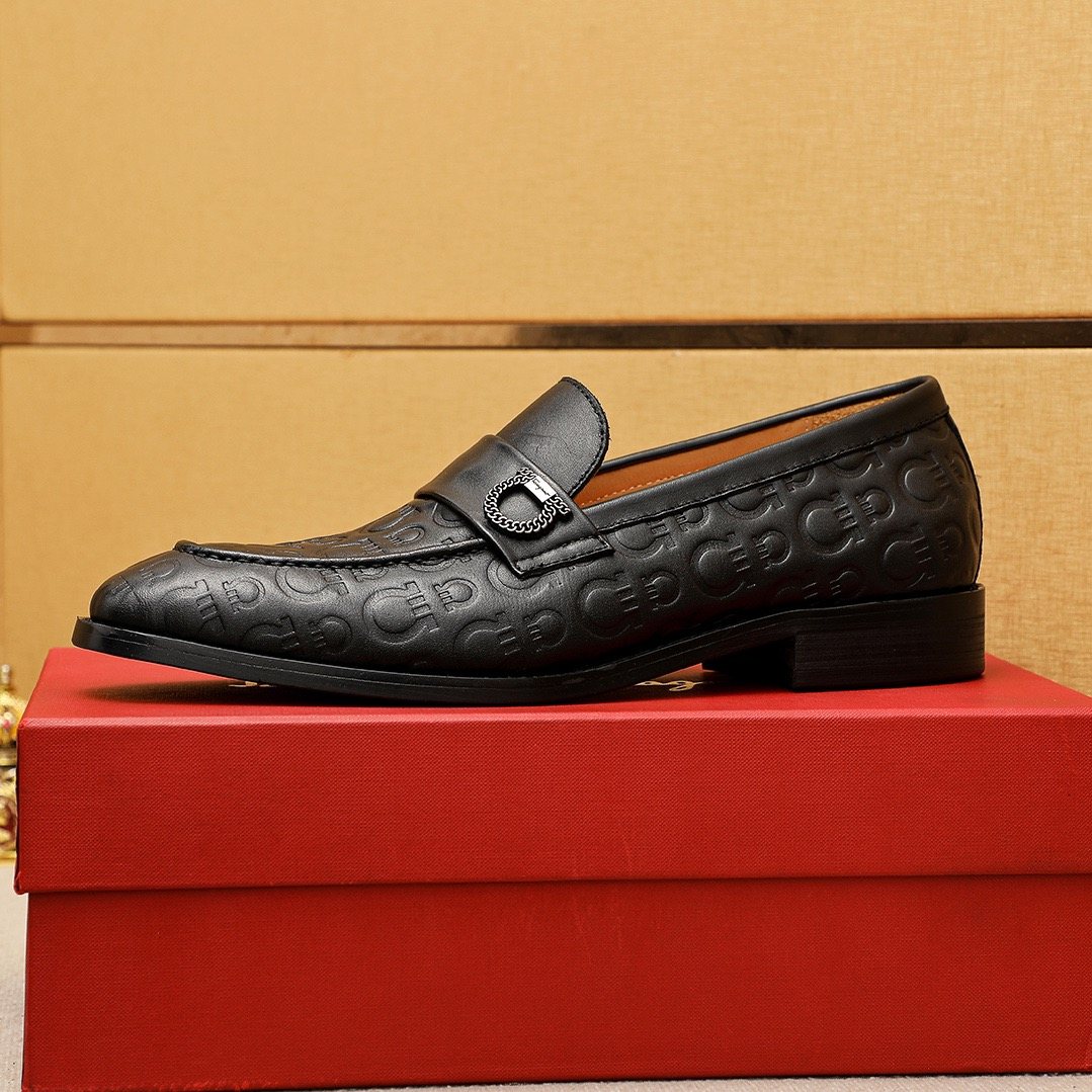 Ferragamo Embossed Slip-On Shoes