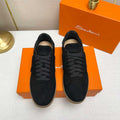 Santoni Black Low-Top Sneakers