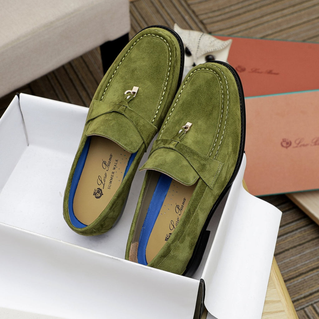 Loro Piana Textured Moccasin Loafers