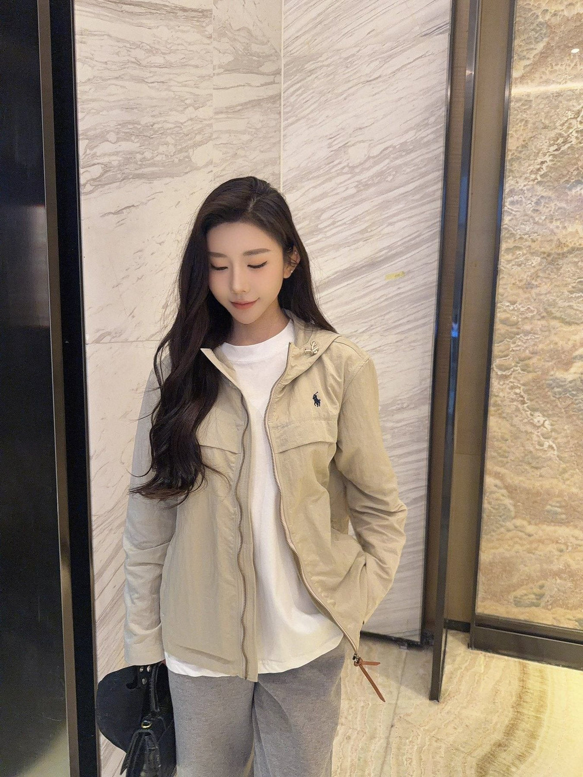 Ralph Lauren Embroidered Horse Logo Hooded Jacket