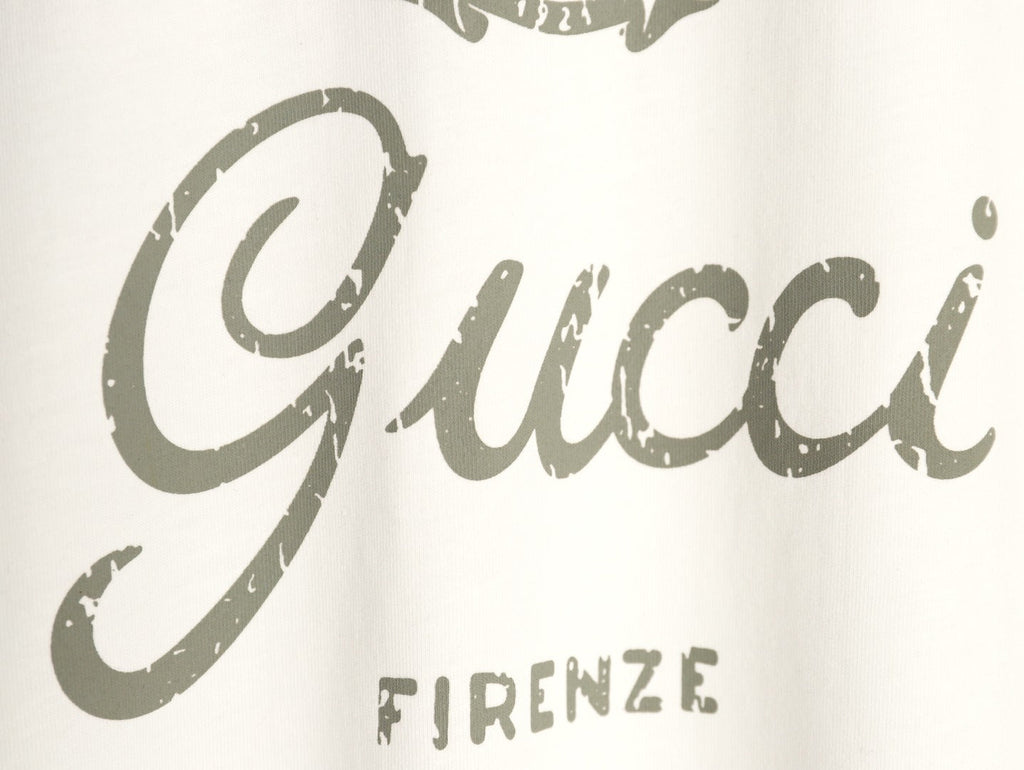 Gucci 26SS Vintage Emblem Graphic T-Shirt - White